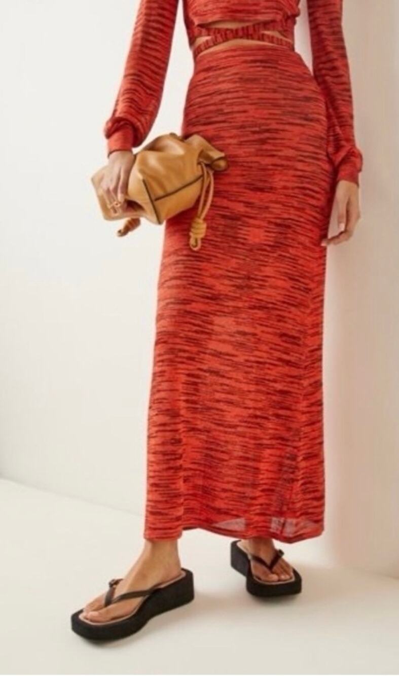 Alexis Loli Space Dyed Knit Midi Skirt Size Medium